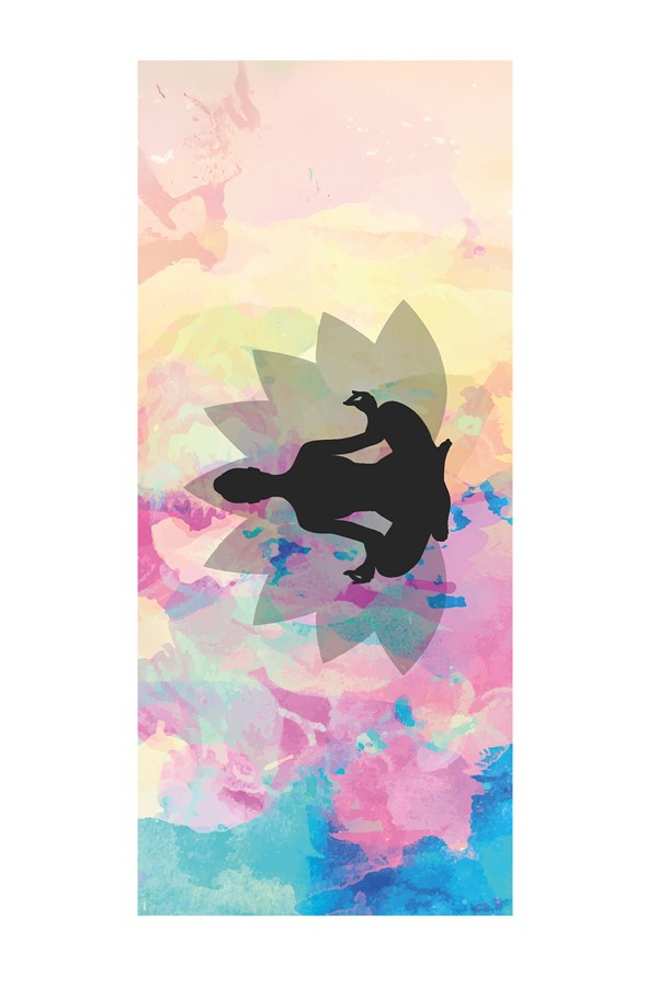 Dijital Baskılı Kaymaz Taban 8 Mm Pilates Yoga Matı Egzersiz Minderi