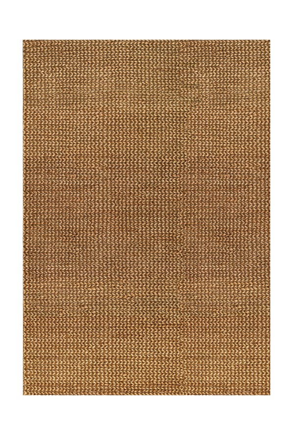 Dijital Baskılı Yıkanabilir Jüt Görünümlü Kahverengi Desenli Kaymaz Taban Halı