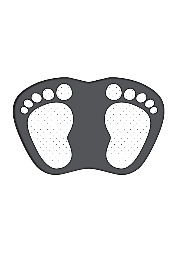 Dekoratif Dijital Baskılı Ayak İzi Desenli Banyo Paspas Takımı