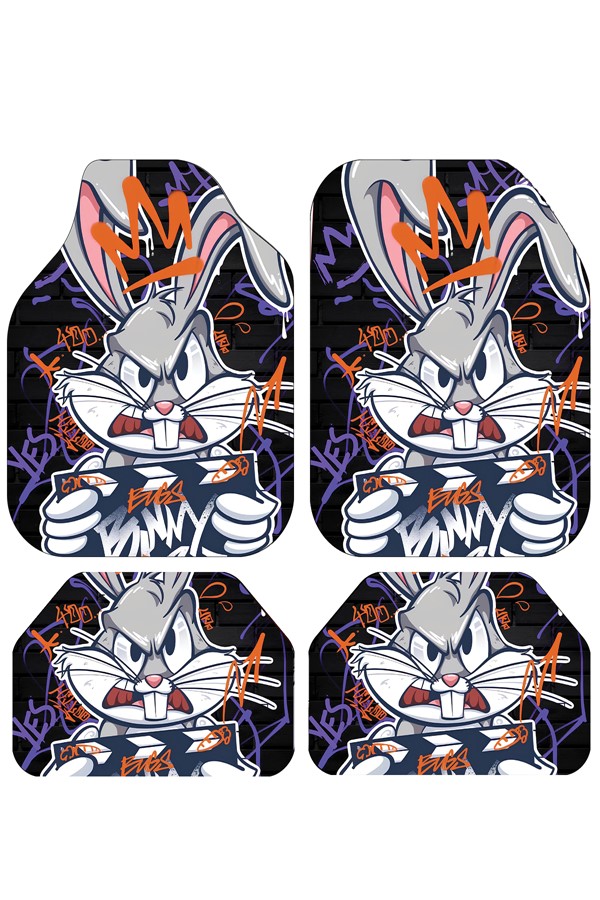 Dekoratif Bugs Bunny Desenli Oto Paspas Takımı