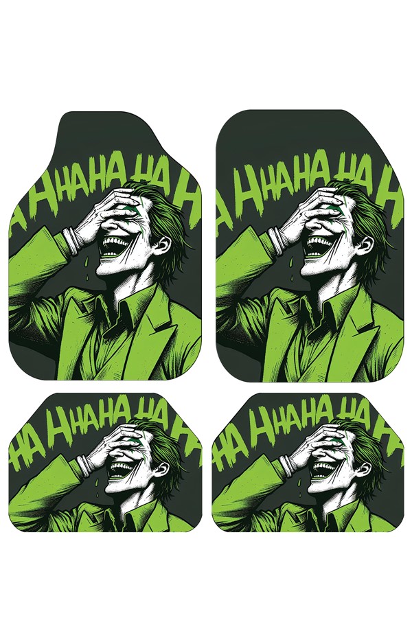 Dekoratif Joker Desenli Oto Paspas Takımı