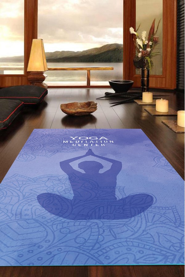 Dijital Baskılı Kaymaz Taban 8 Mm Pilates Yoga Matı Egzersiz Minderi