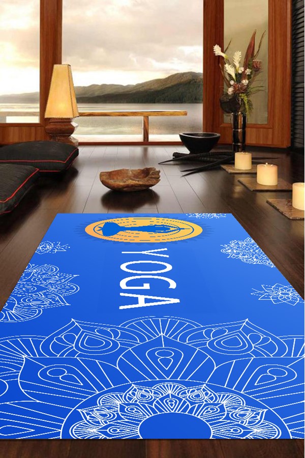 Dijital Baskılı Kaymaz Taban 8 Mm Pilates Yoga Matı Egzersiz Minderi