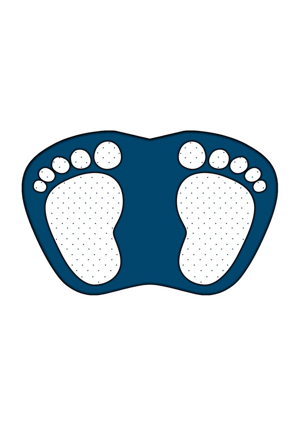 Dekoratif Dijital Baskılı Ayak İzi Desenli Banyo Paspas Takımı