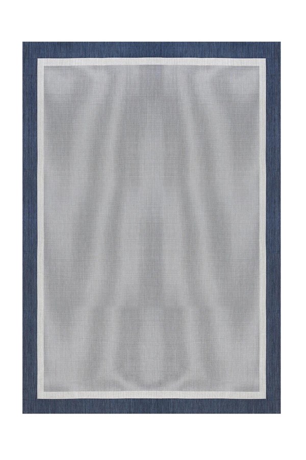 Dijital Baskılı Yıkanabilir Gri Lacivert Desenli Kaymaz Taban Halı