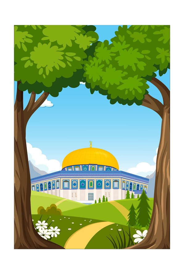 Dijital Baskılı Yıkanabilir Kaymaz Taban Çocuk Seccadesi