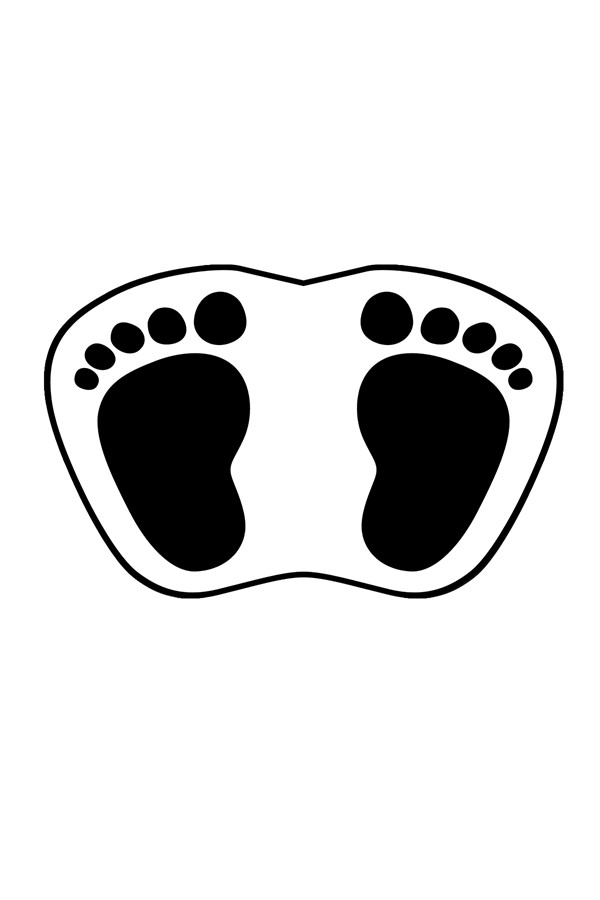 Dekoratif Dijital Baskılı Ayak İzi Desenli Banyo Paspas Takımı