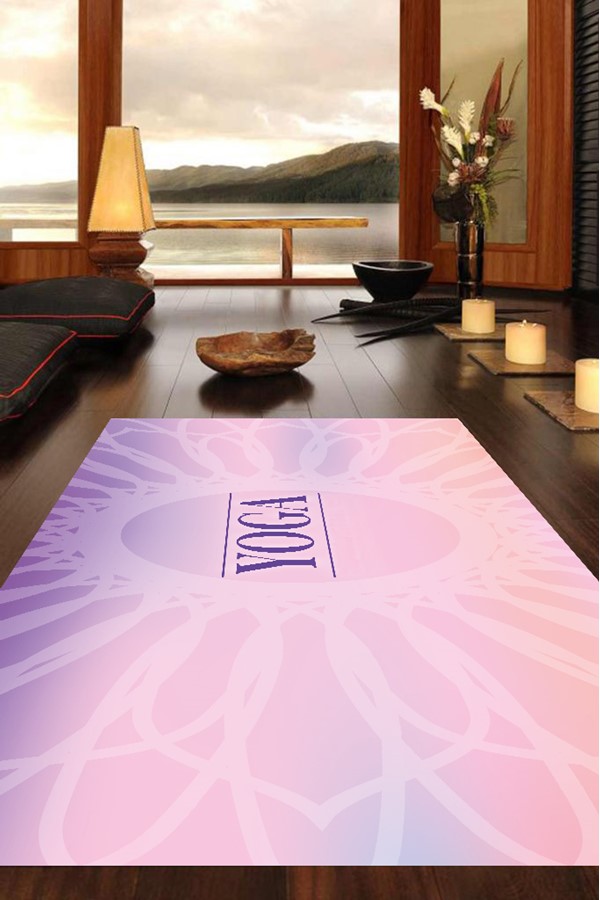 Dijital Baskılı Kaymaz Taban 8 Mm Pilates Yoga Matı Egzersiz Minderi