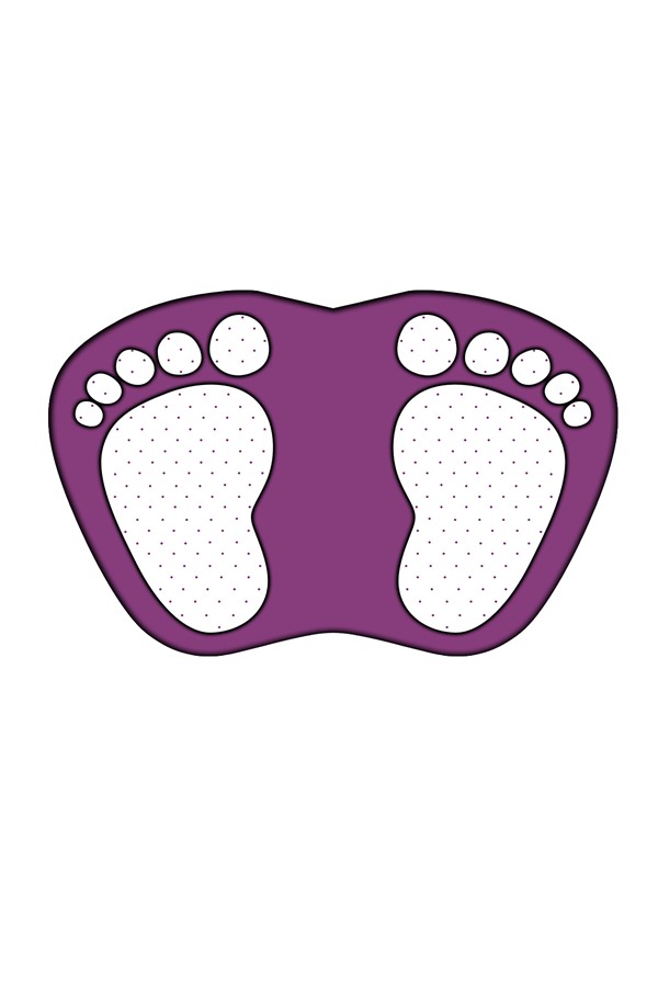 Dekoratif Dijital Baskılı Ayak İzi Desenli Banyo Paspası