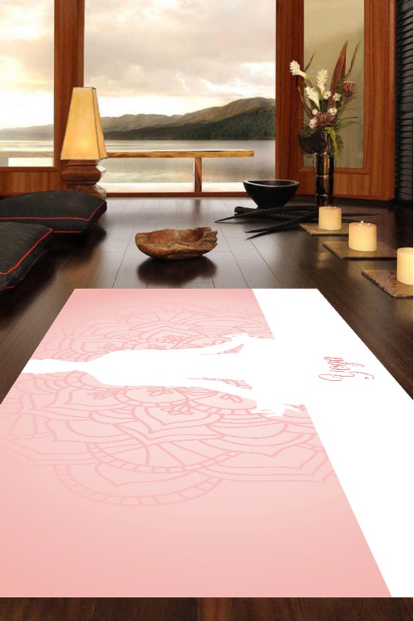 Dijital Baskılı Kaymaz Taban 8 Mm Pilates Yoga Matı Egzersiz Minderi