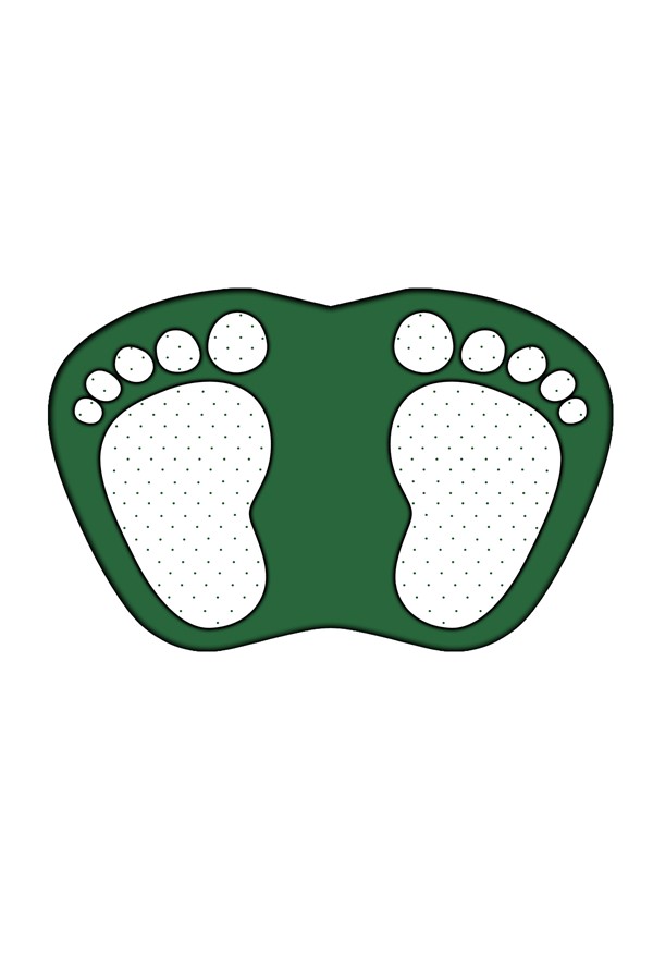 Dekoratif Dijital Baskılı Ayak İzi Desenli Banyo Paspası