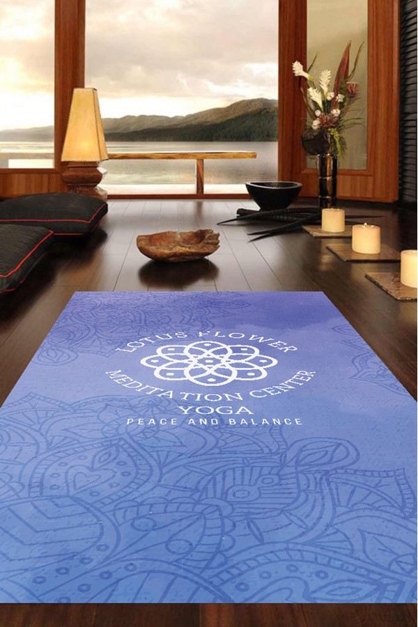 Dijital Baskılı Kaymaz Taban 8 Mm Pilates Yoga Matı Egzersiz Minderi