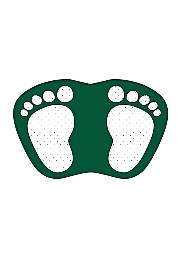 Dekoratif Dijital Baskılı Ayak İzi Desenli Banyo Paspas Takımı