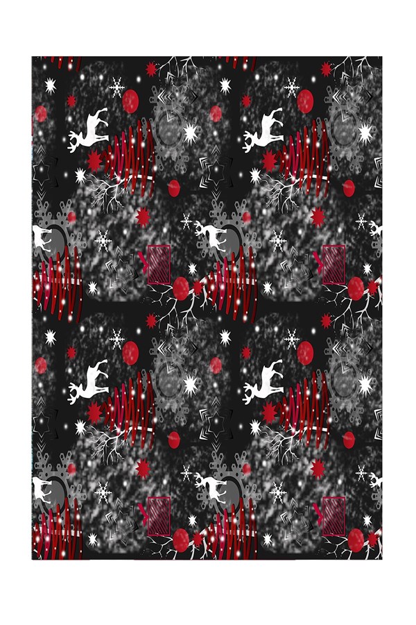 Dijital Baskılı Yıkanabilir Yeni Yıl Temalı Yılbaşı Halısı