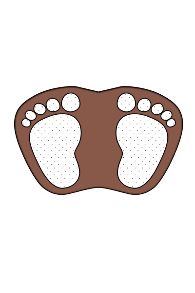 dekoratif dijital baskılı ayak izi desenli banyo paspas takımı, dekoratif dijital baskılı ayak izi desenli banyo paspas takımı