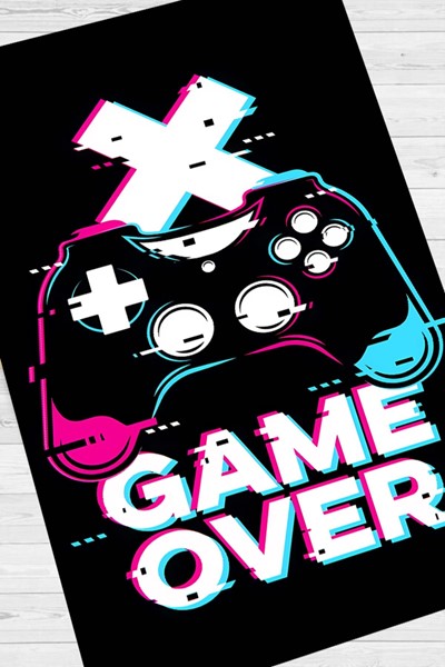dijital baskı yıkanabilir game over desen oyuncu gamer halı, dijital baskı yıkanabilir game over desen oyuncu gamer halı