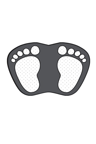 dekoratif dijital baskılı ayak izi desenli banyo paspas takımı, dekoratif dijital baskılı ayak izi desenli banyo paspas takımı