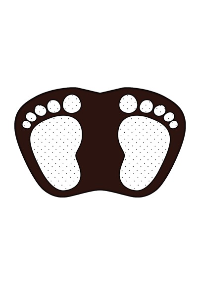 dekoratif dijital baskılı ayak izi desenli banyo paspas takımı, dekoratif dijital baskılı ayak izi desenli banyo paspas takımı