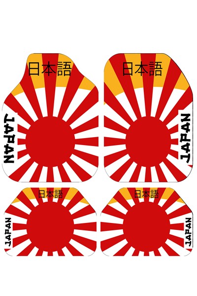 dekoratif japon dekor desenli oto paspas takımı, dekoratif desenli oto paspas takımı