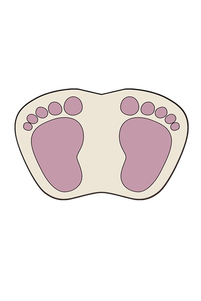 dekoratif dijital baskılı ayak izi desenli banyo paspas takımı, dekoratif dijital baskılı ayak izi desenli banyo paspas takımı