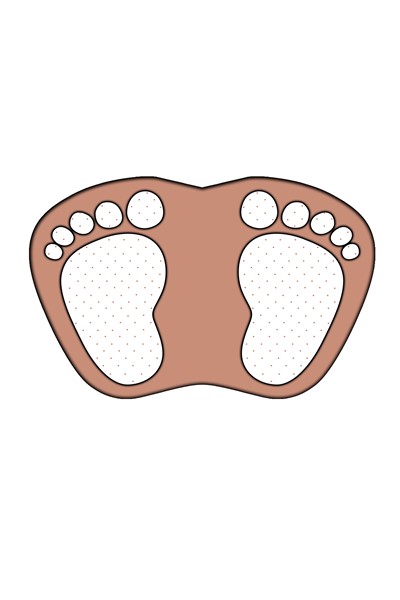 dekoratif dijital baskılı ayak izi desenli banyo paspası, dekoratif dijital baskılı ayak izi desenli banyo paspası