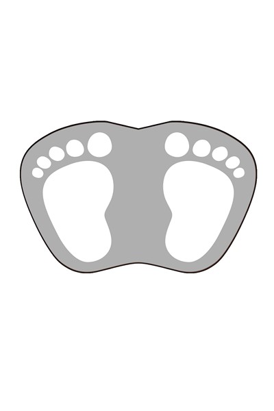 dekoratif dijital baskılı ayak izi desenli banyo paspas takımı, dekoratif dijital baskılı ayak izi desenli banyo paspas takımı